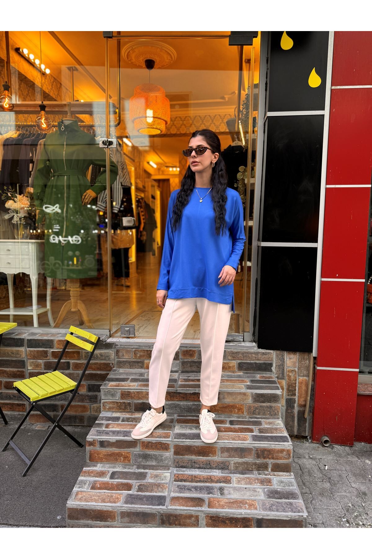 4632 İpek-Pamuk Bluz - Saks