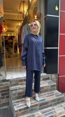 5251 Elegant Flow Tunik - Lacivert