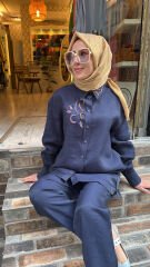 5251 Elegant Flow Tunik - Lacivert