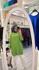 4008 Pamuk-İpek Ada Gömlek - Çim Yeşili