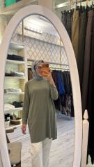 4088 Sandy Makas Tunik - Çağla Yeşili