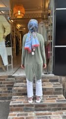 4088 Sandy Makas Tunik - Çağla Yeşili