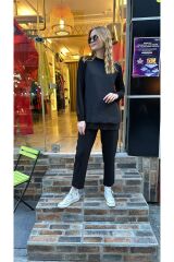 4120 Uzun Kol Kısa Boy İçlik - Siyah