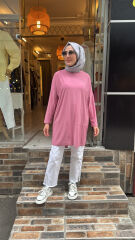 4088 Sandy Makas Tunik - Pembe