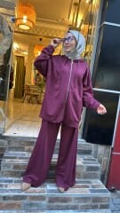 TK263114 Ceketli Takım - Bordo