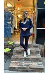 23537 2K Kumaş Pantolon - Lacivert