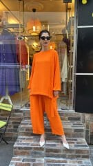 4090 Bağlamalı Şalvar Takım - Turuncu