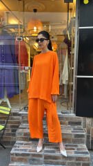 4090 Bağlamalı Şalvar Takım - Turuncu