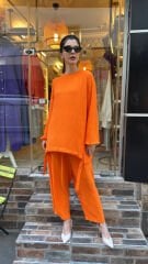 4090 Bağlamalı Şalvar Takım - Turuncu