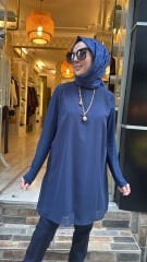 10269 KOLLU ÖNÜ TÜL  İÇLİK - LACİVERT