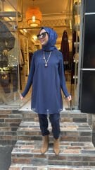 10269 KOLLU ÖNÜ TÜL  İÇLİK - LACİVERT