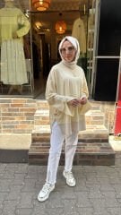 37287 İki Renkli Tunik - Sarı
