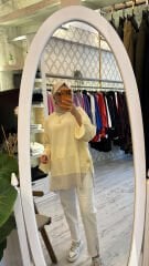 37287 İki Renkli Tunik - Sarı