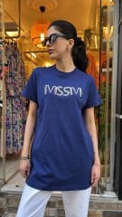 4741 MSSM Taşlı T-Shirt - Lacivert