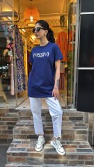 4741 MSSM Taşlı T-Shirt - Lacivert