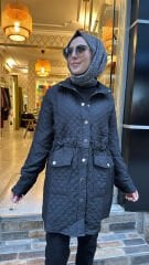 4459 Kapitone Kısa Ceket - Siyah