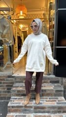 6138 Basic Sweat - Krem