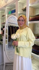1838 Kısa Penye Tunik - Sarı