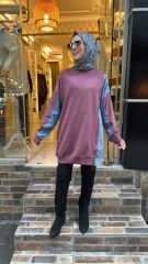 8777 Kot Detay Sweat - Bordo