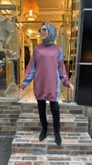 8777 Kot Detay Sweat - Bordo