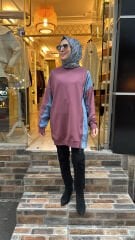 8777 Kot Detay Sweat - Bordo