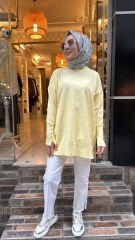 44016 Kolu Düğmeli Triko - Sarı