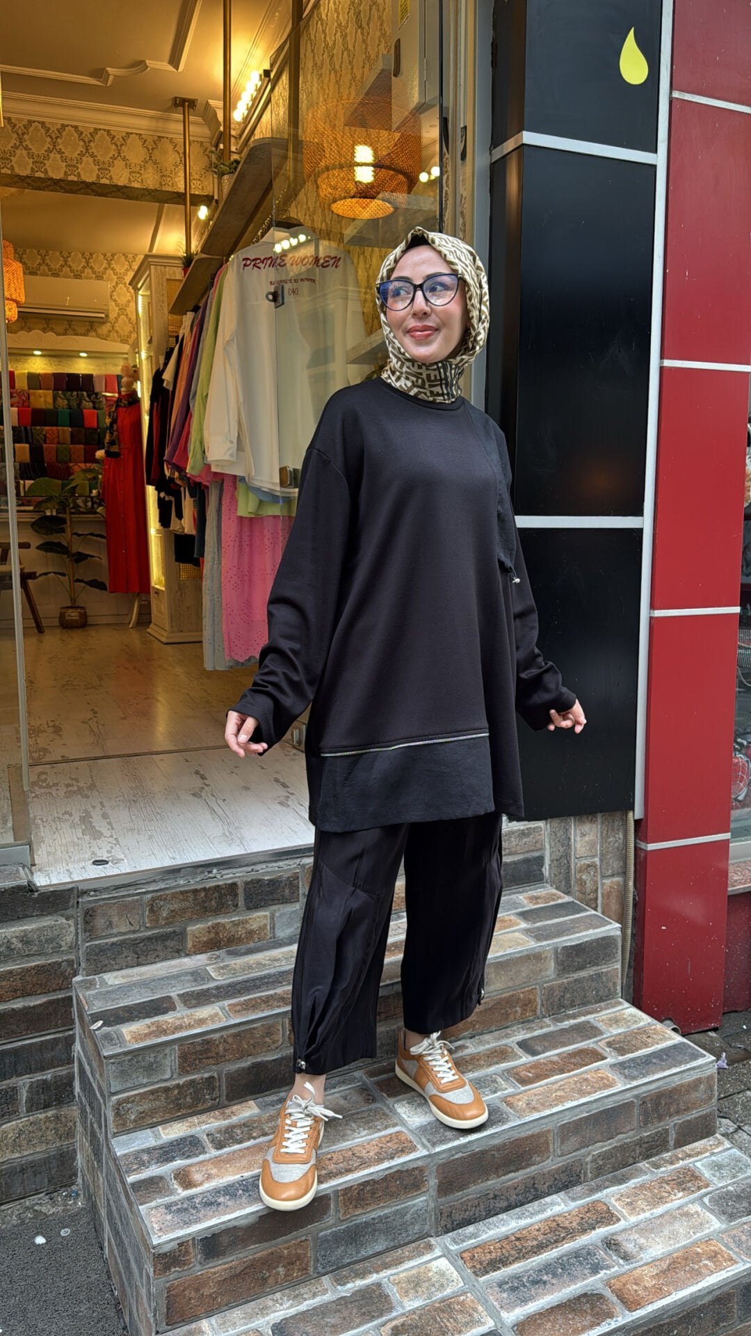 19268 Penye Fermuarlı Tunik - Siyah