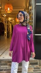 4088 Sandy Makas Tunik - Fuşya