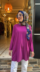 4088 Sandy Makas Tunik - Fuşya