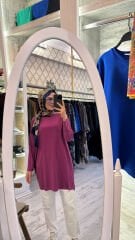 4088 Sandy Makas Tunik - Fuşya