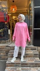 4008 Pamuk-İpek Ada Gömlek - Pembe