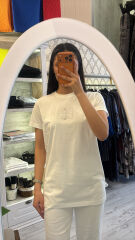 5360 Msm Pamuklu Tshirt - Ekru