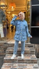 7482 Kot Ceket - Açık Mavi