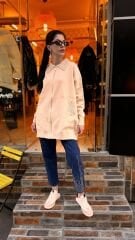 4588 Yakası Taşlı Hırka - Bej