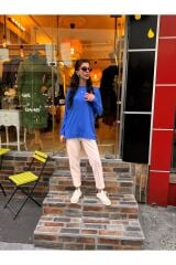 4632 İpek-Pamuk Bluz - Saks