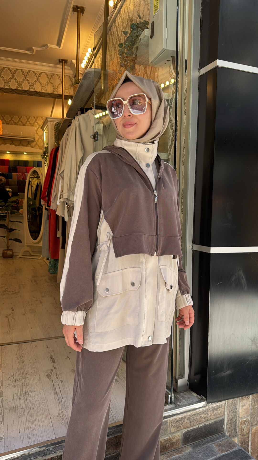 033 Lacoste Tensel Takım - Kahve