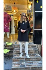 10269 KOLLU ÖNÜ TÜL  İÇLİK - SİYAH