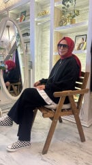 3533 Fırfırlı Kapüşonlu Sweat - Sİyah