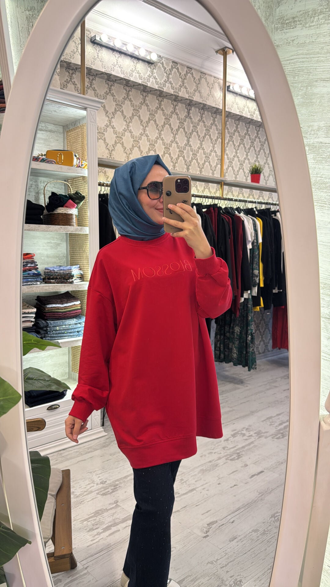 38107 Blossom Sweat - Kırmızı