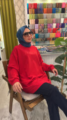 38107 Blossom Sweat - Kırmızı