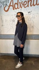 10725 Çizgili Gömlekli Sweat - Lacivert