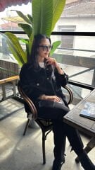 35851 Angora Kısa Ceket - Siyah