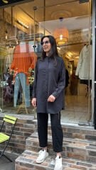 4008 Ada Pamuk-İpek Gömlek - Siyah