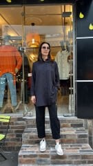 4008 Ada Pamuk-İpek Gömlek - Siyah