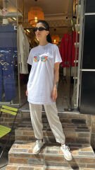 20400-1 Basic Baskılı Tshirt - Gözlük