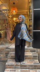 50027 Krep Şık Takım - Siyah