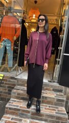 3100 Zincirli Tunik - Bordo
