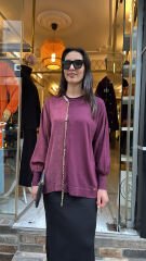 3100 Zincirli Tunik - Bordo