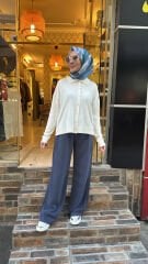 1791 Basic Kısa Hırka - Beyaz