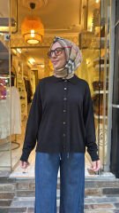 1791 Basic Kısa Hırka - Siyah